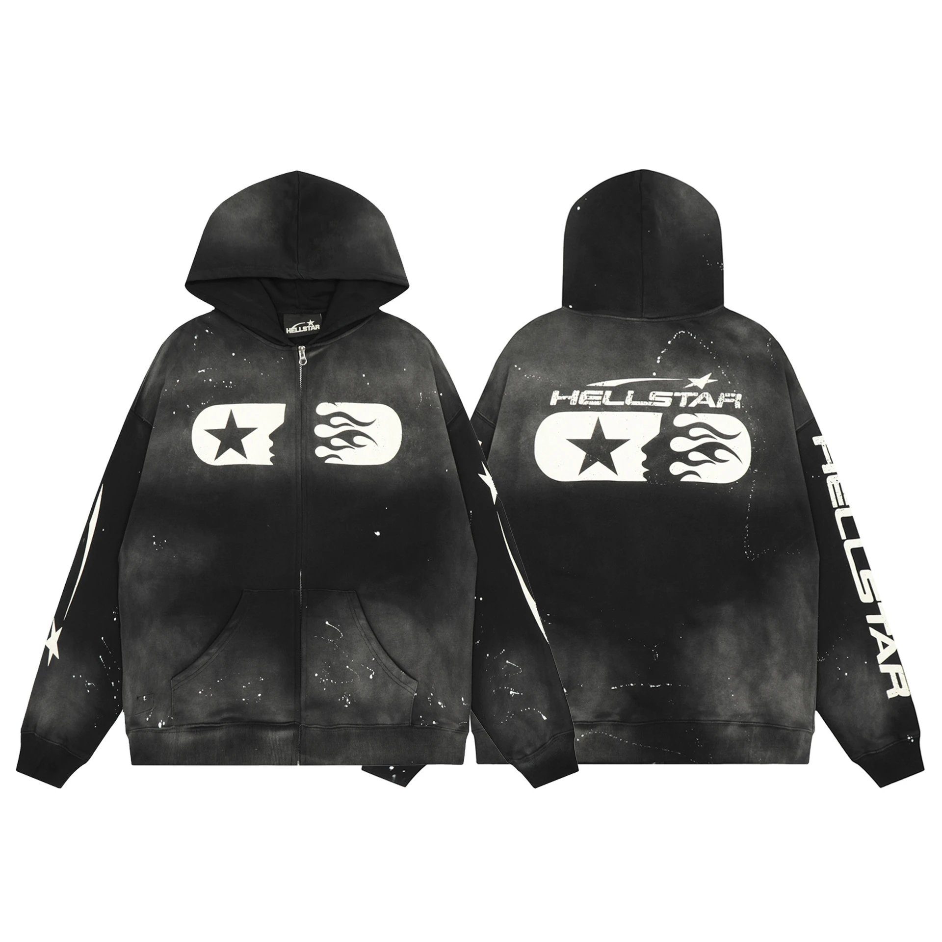 Hellstar Star Flame Hoodie Black - 5