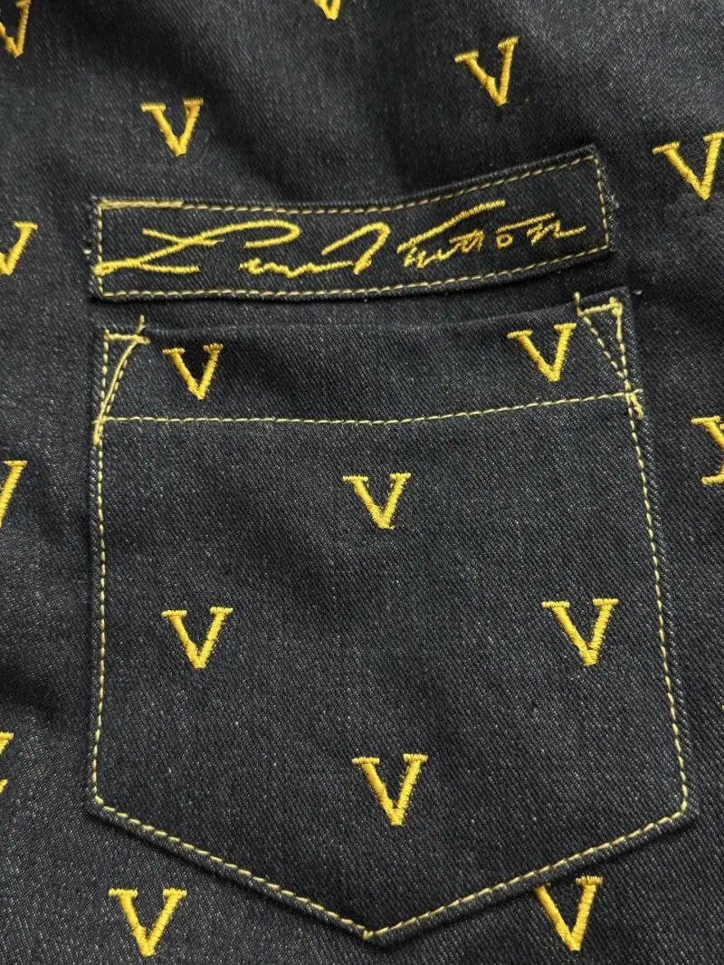 Denim Tears V-Embroidered Denim Jacket Navy - 5