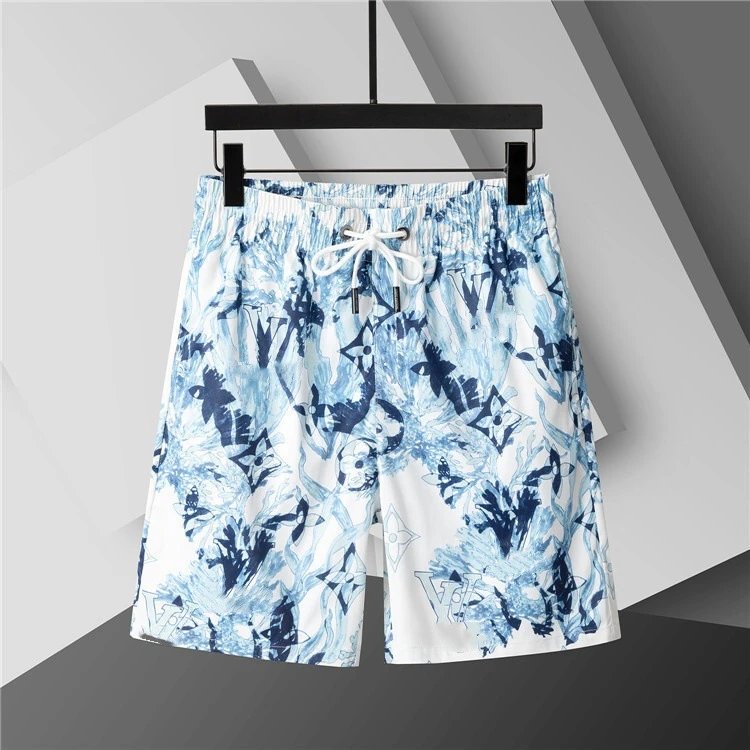 Louis Vuitton Swimwear Mesh-Lined Drawstring Swim Shorts — 3696 white