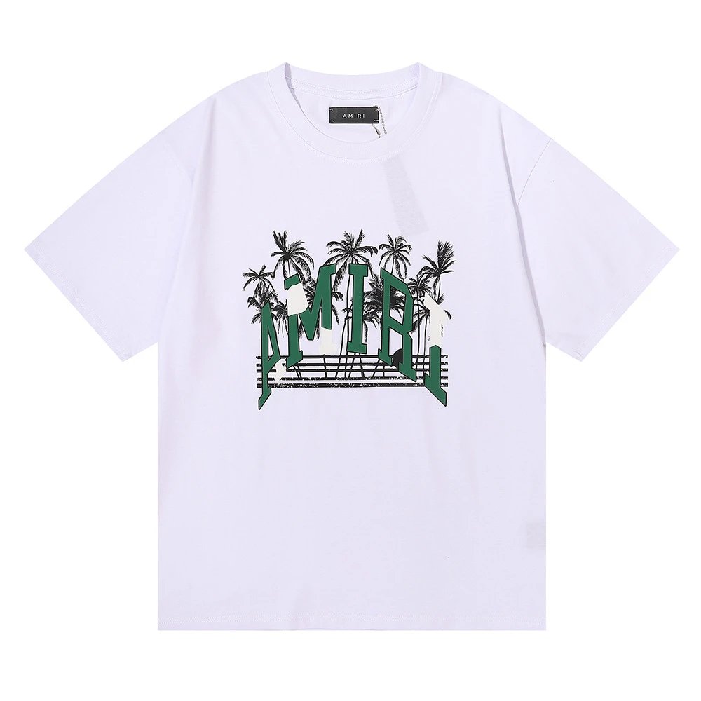 Amiri Monogram Logo T-Shirt Light Blue - 14