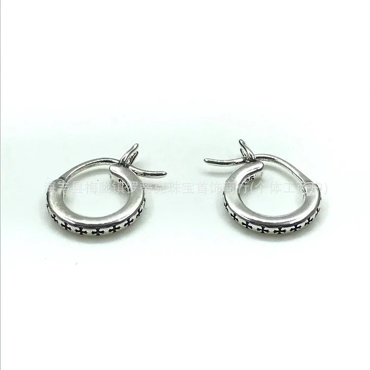 Design Floral Scroll Stud Earrings Silver Jewelry - 17