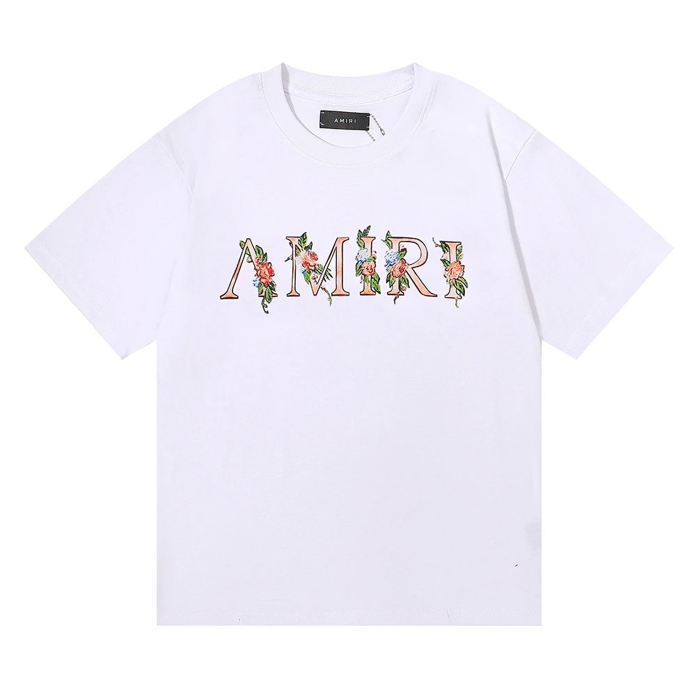 Amiri Monogram Logo T-Shirt Light Blue - 20