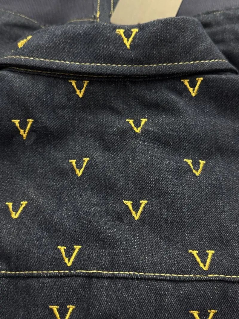 Denim Tears V-Embroidered Denim Jacket Navy - 8