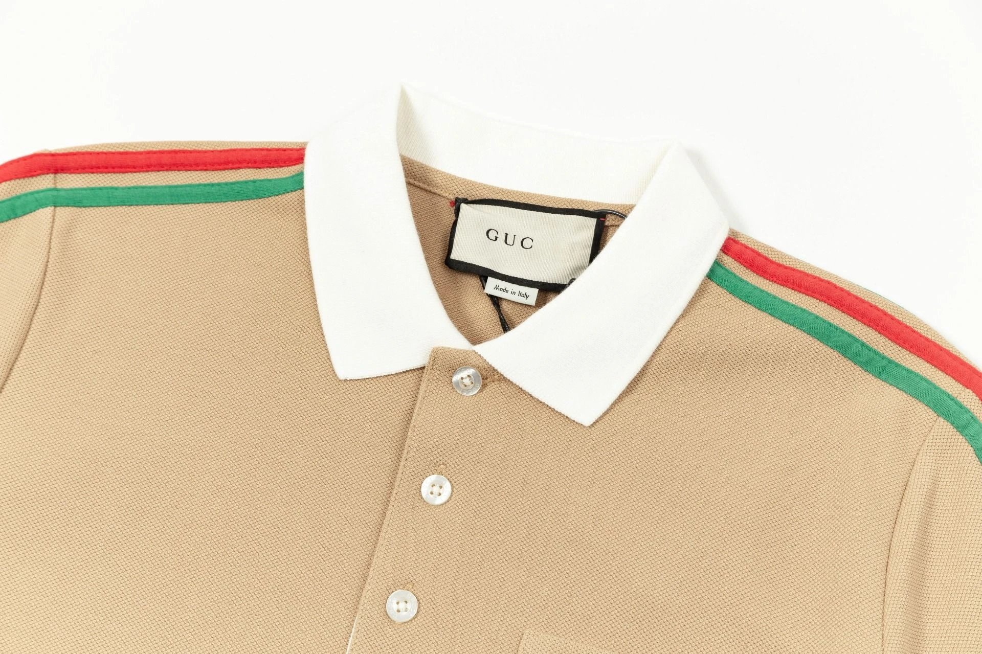 Gucci Web Stripe Polo White Polo Shirt - 10