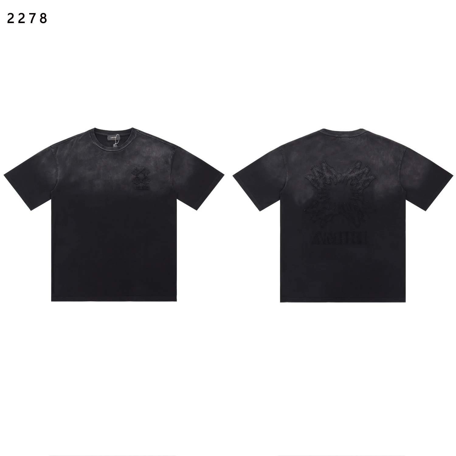 Amiri Flame Logo T-Shirt Blue - 8