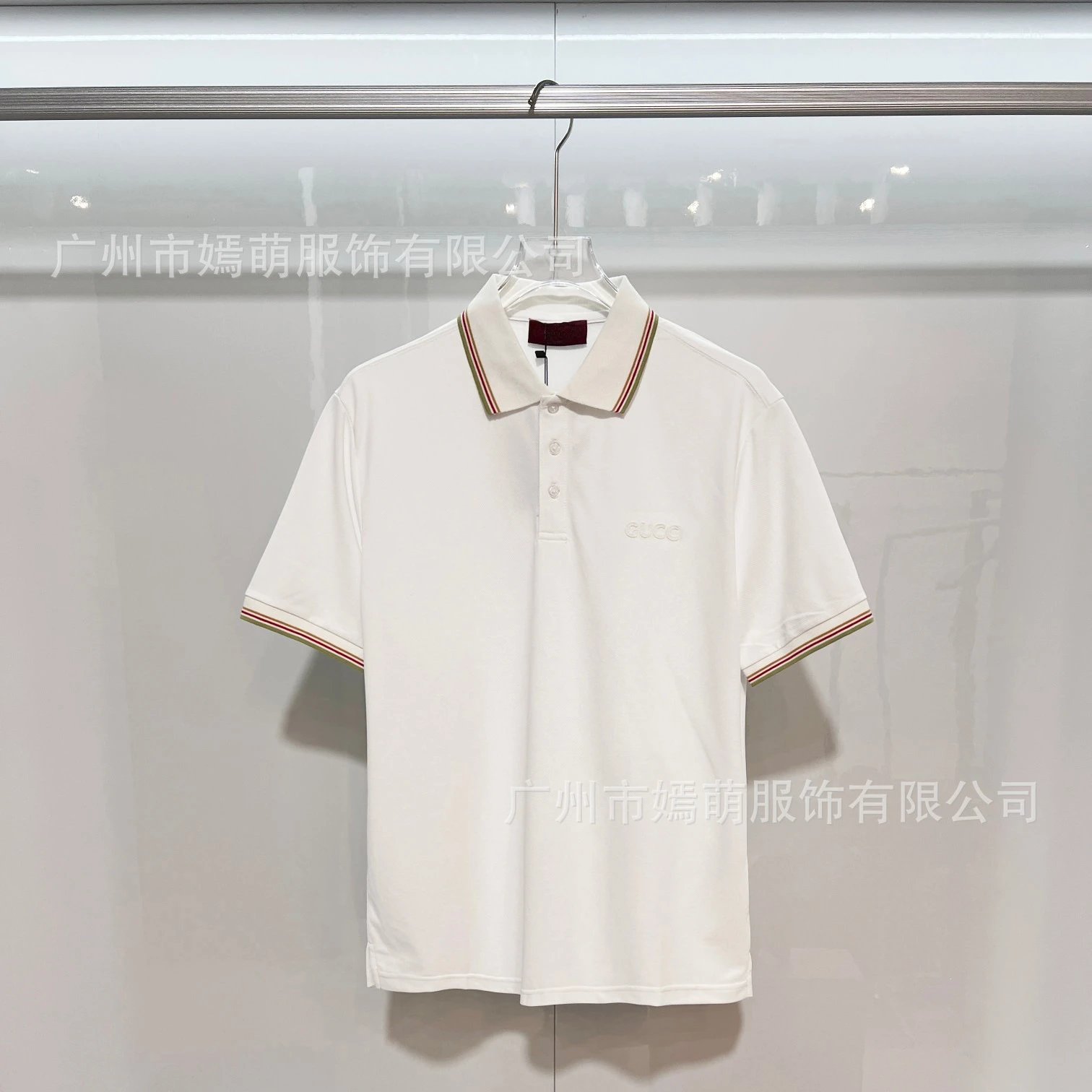 Gucci Web Stripe Polo White Polo Shirt - 8