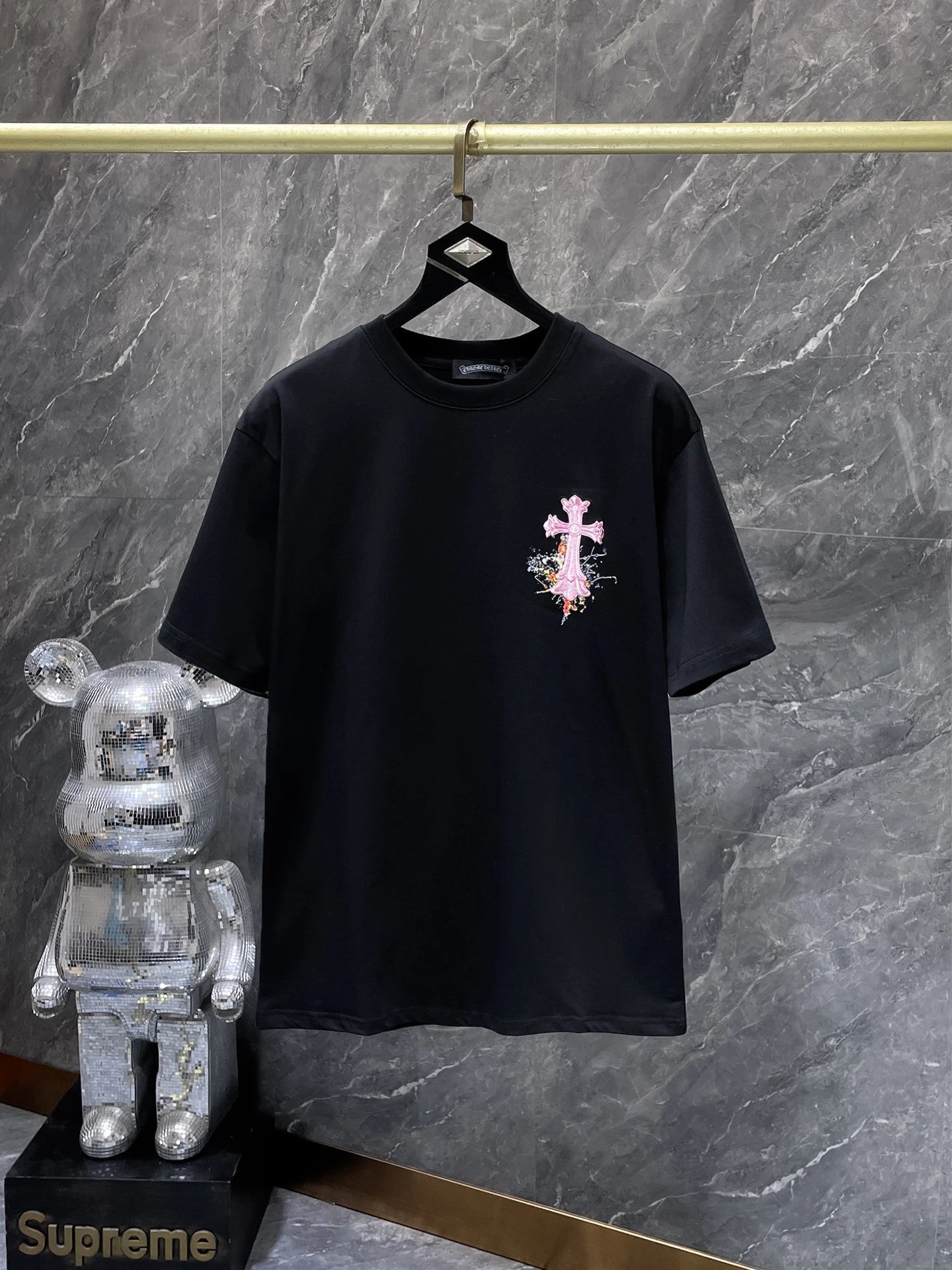 Chrome Hearts Circle Cross Embroidered White T-Shirt - 47