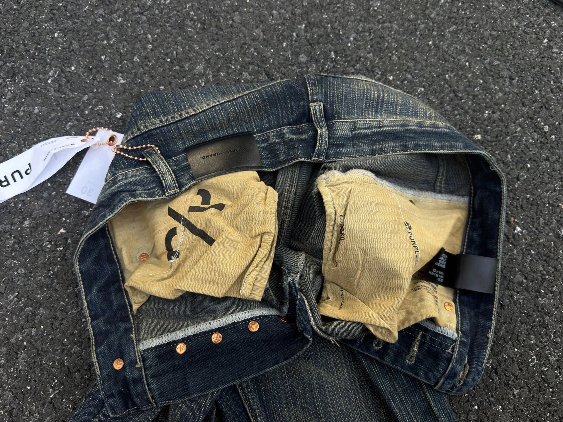 Design RPLE Flared Distressed Denim Jeans Blue Jeans - 16