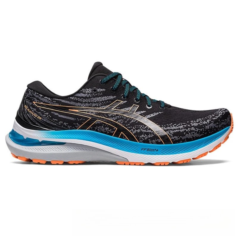 Asics Gel-Kayano 29 Black Blue Orange Running Shoes - 4