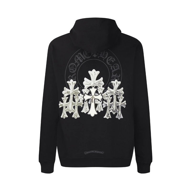 Design Hoodie White with Red Sleeve Logos - 88