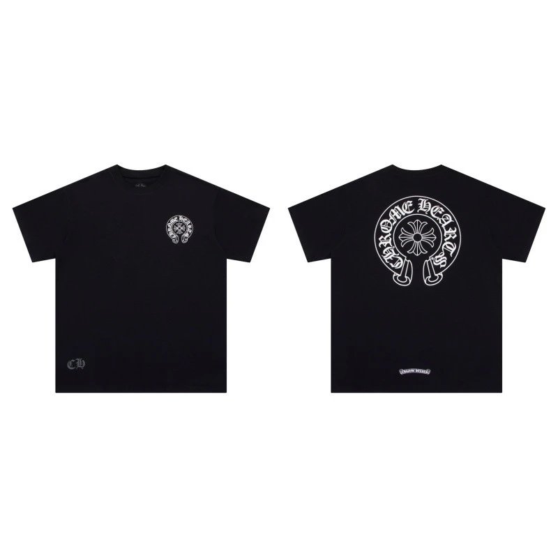 Chrome Hearts T-Shirts Short-Sleeve Cross Graphic T-Shirt — 6012 Night Glow
