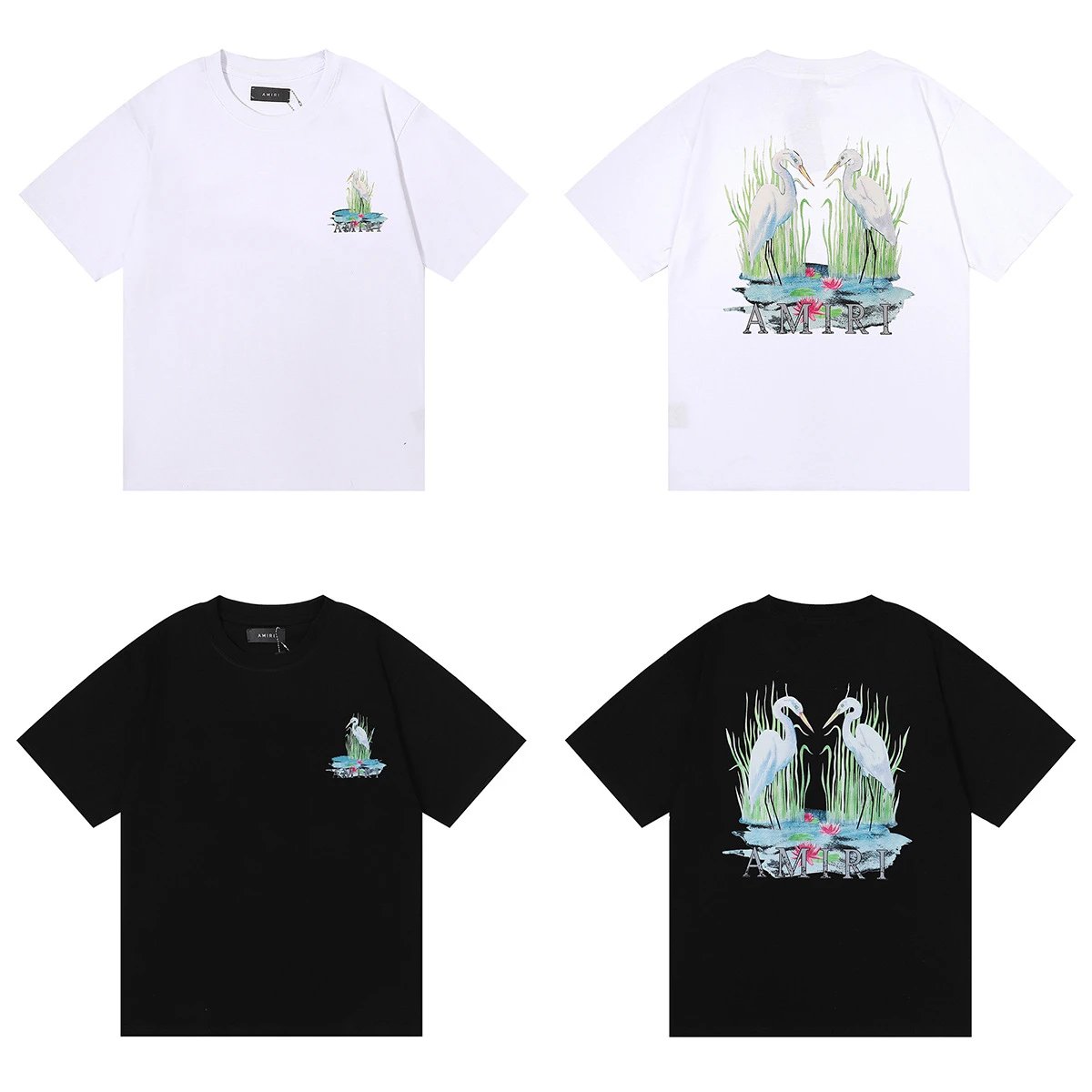 Amiri Monogram Logo T-Shirt Light Blue - 38