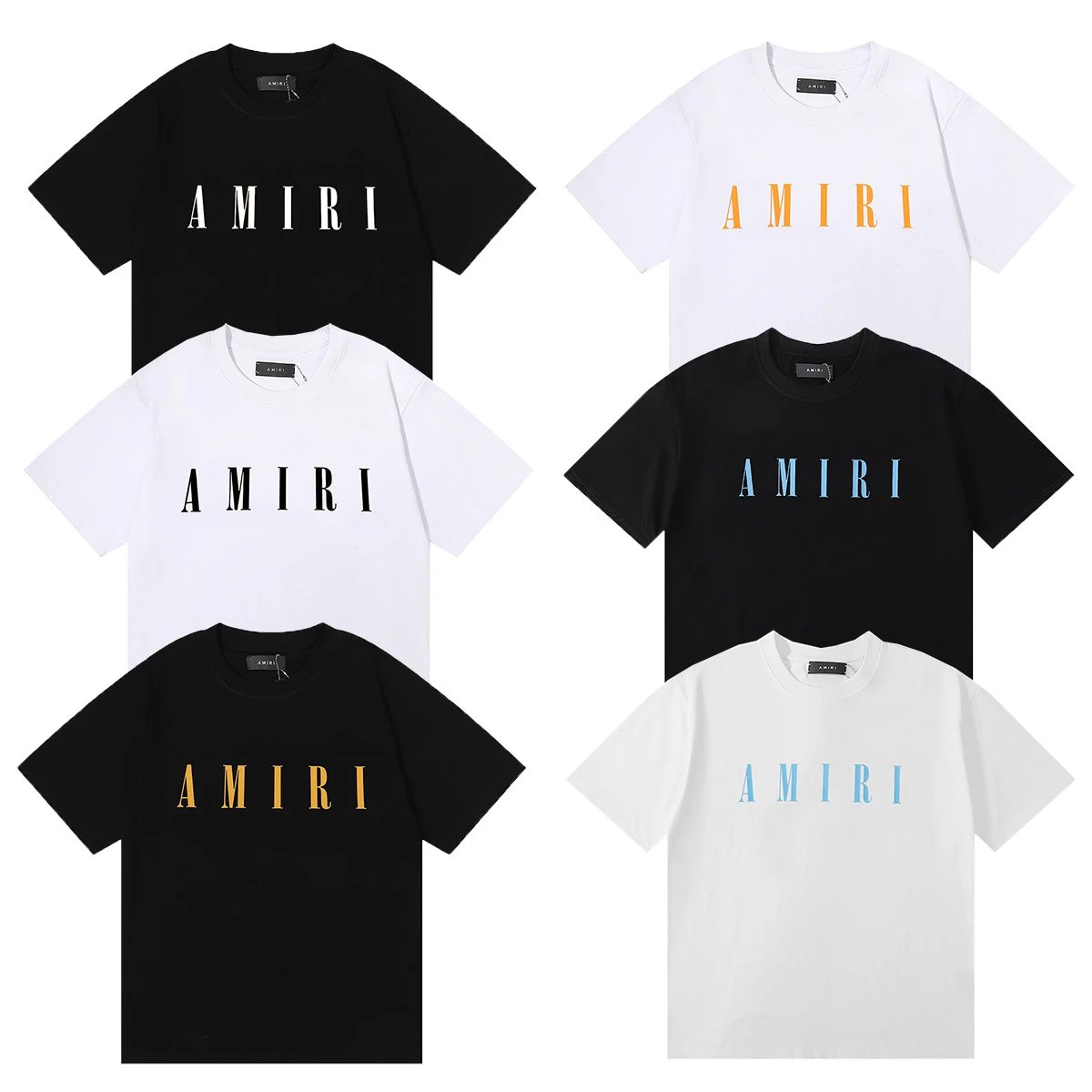 Amiri Monogram Logo T-Shirt Light Blue - 10