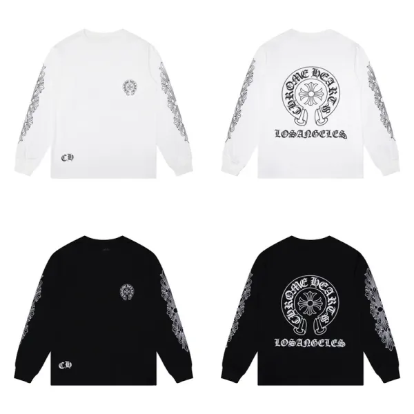 Chrome Hearts Multicolor Cross Cluster Long Sleeve T-Shirt Black - 8