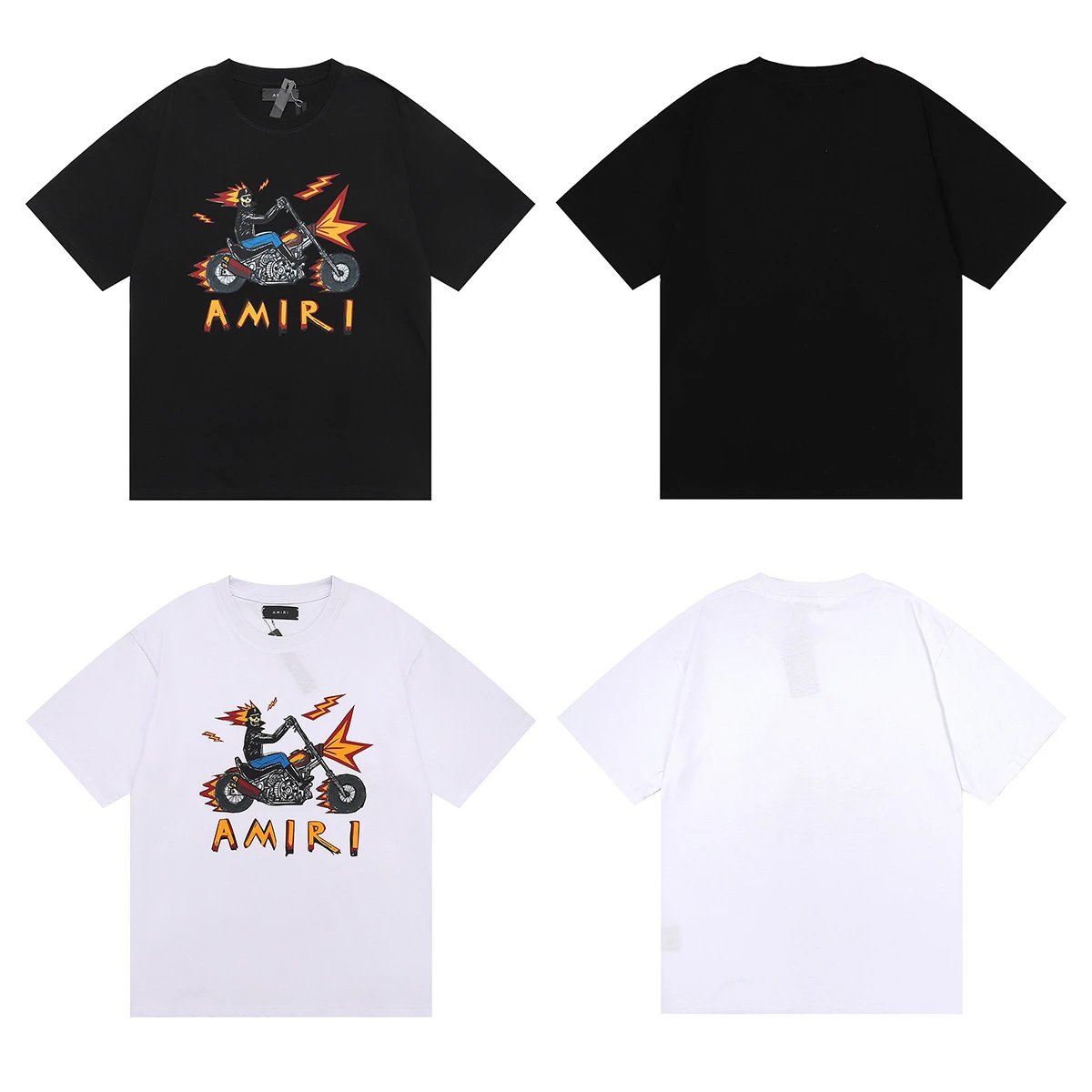 Amiri Monogram Logo T-Shirt Light Blue - 48