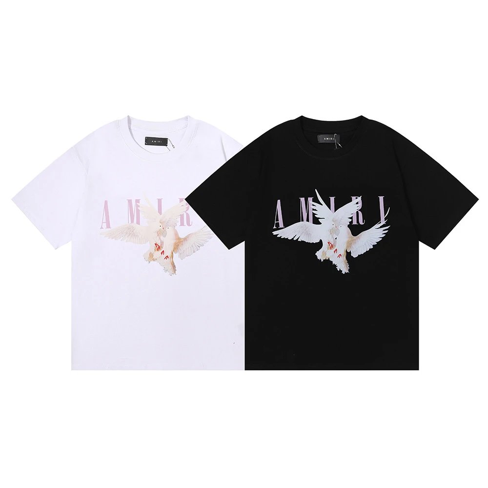 Amiri Monogram Logo T-Shirt Light Blue - 19