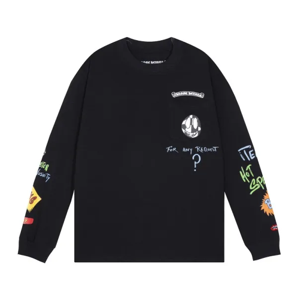 Chrome Hearts Multicolor Cross Cluster Long Sleeve T-Shirt Black - 10