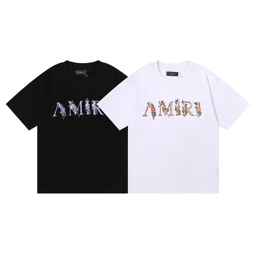 Amiri Monogram Logo T-Shirt Light Blue - 22