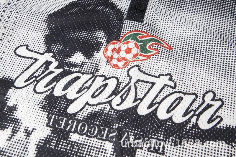 Trapstar Halftone Graphic Polo Black / White Polo Shirt - 19