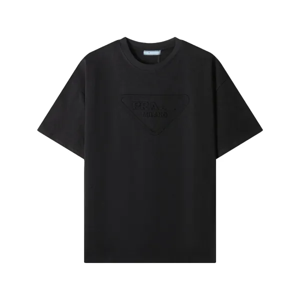 Prada Triangle Logo Black T-Shirt - 16