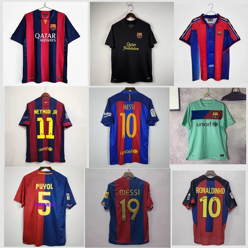 FC Barcelona Lionel Messi #30 Home Jersey Red Blue Striped Football Jersey - 2