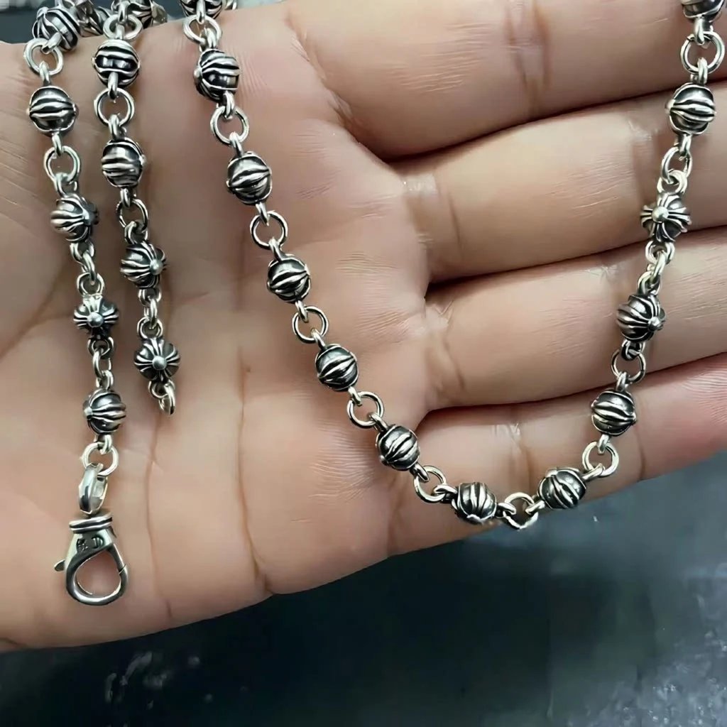 Round Cross Flower Necklace