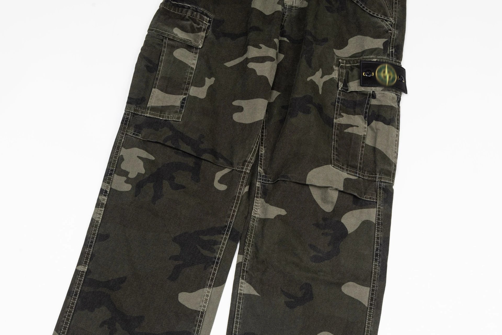 Carhartt Work In Progress Cargo Pants Camo Green Pants - 8