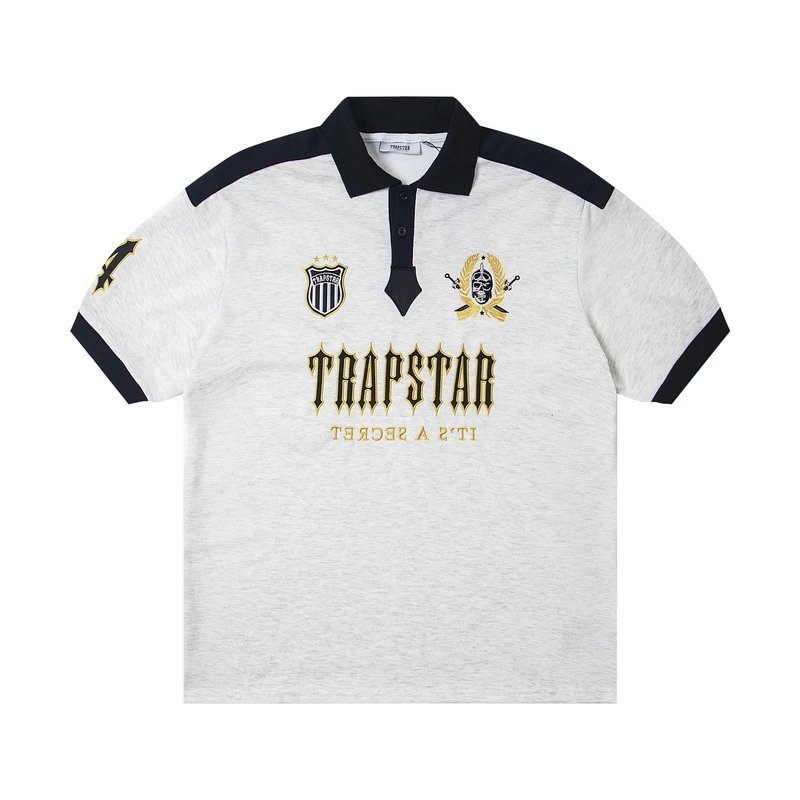 Trapstar Halftone Graphic Polo Black / White Polo Shirt - 17