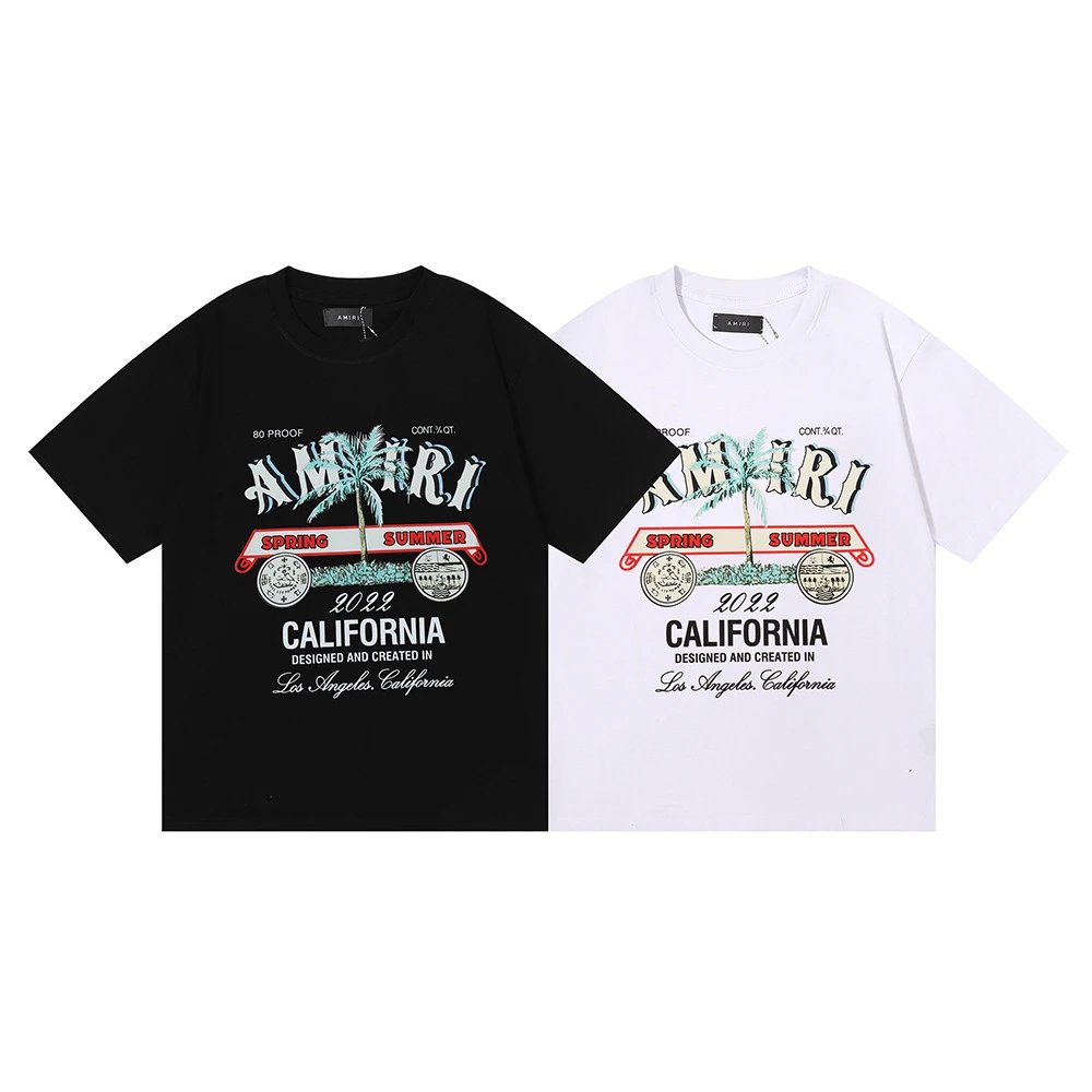 Amiri Monogram Logo T-Shirt Light Blue - 34