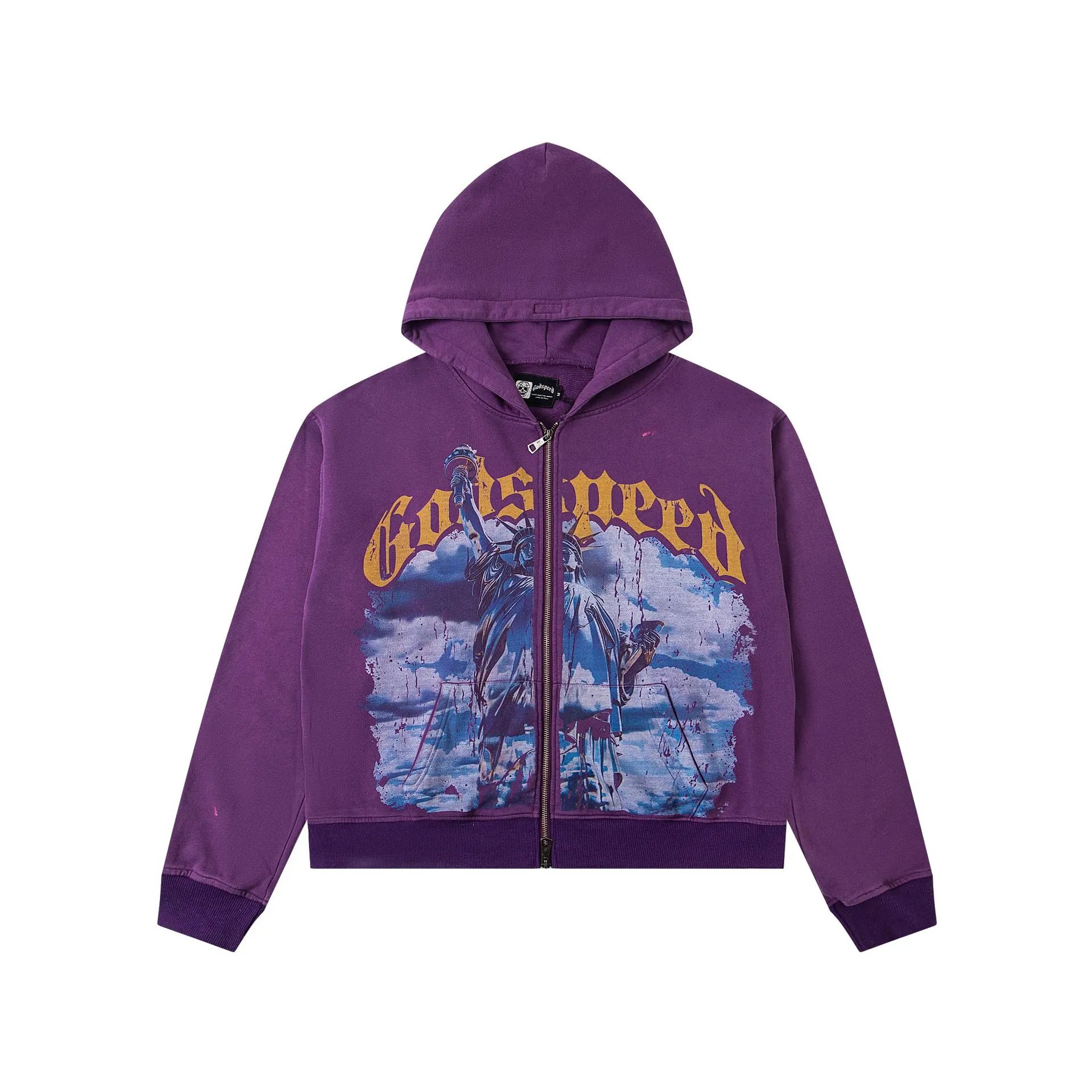 Godspeed Hoodies & Sweatshirts Graphic-print pullover hoodie — G05 purple