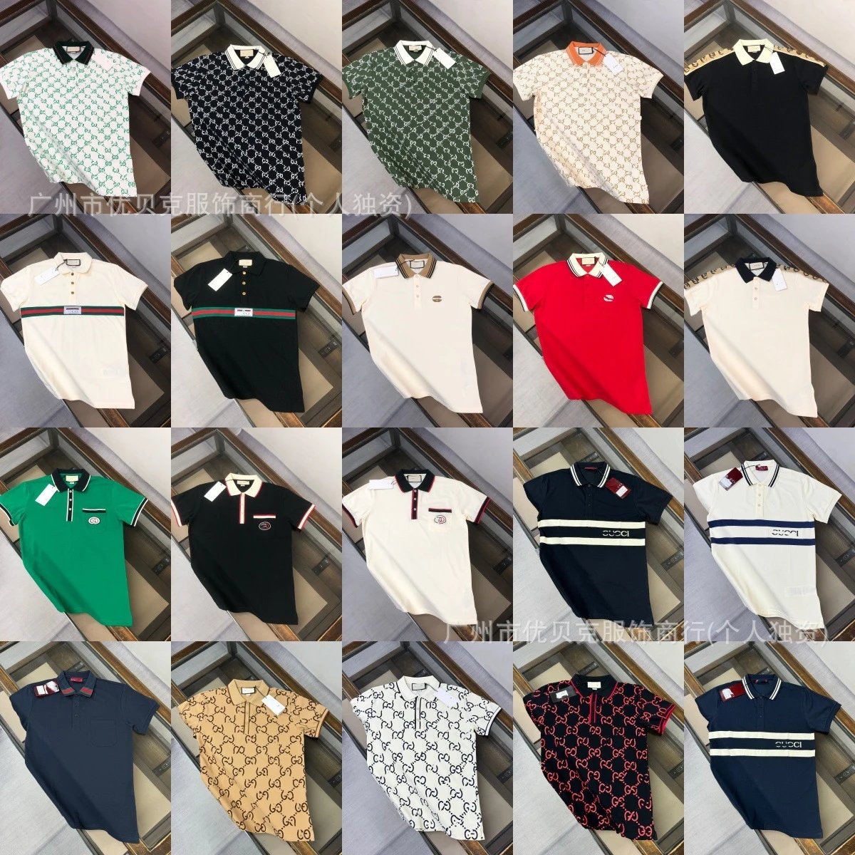 Gucci Web Stripe Pocket Polo Black Polo Shirt - 3