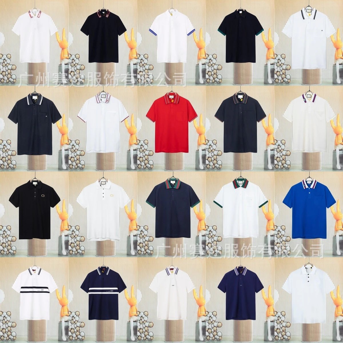 Gucci GG Logo Black Polo Shirt Tops Polo - 2