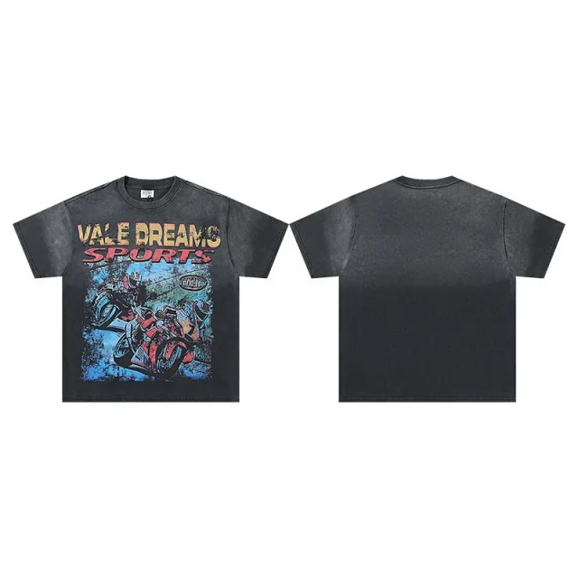 VALE T-Shirts Washed graphic print short-sleeve T-shirt product detail image 10