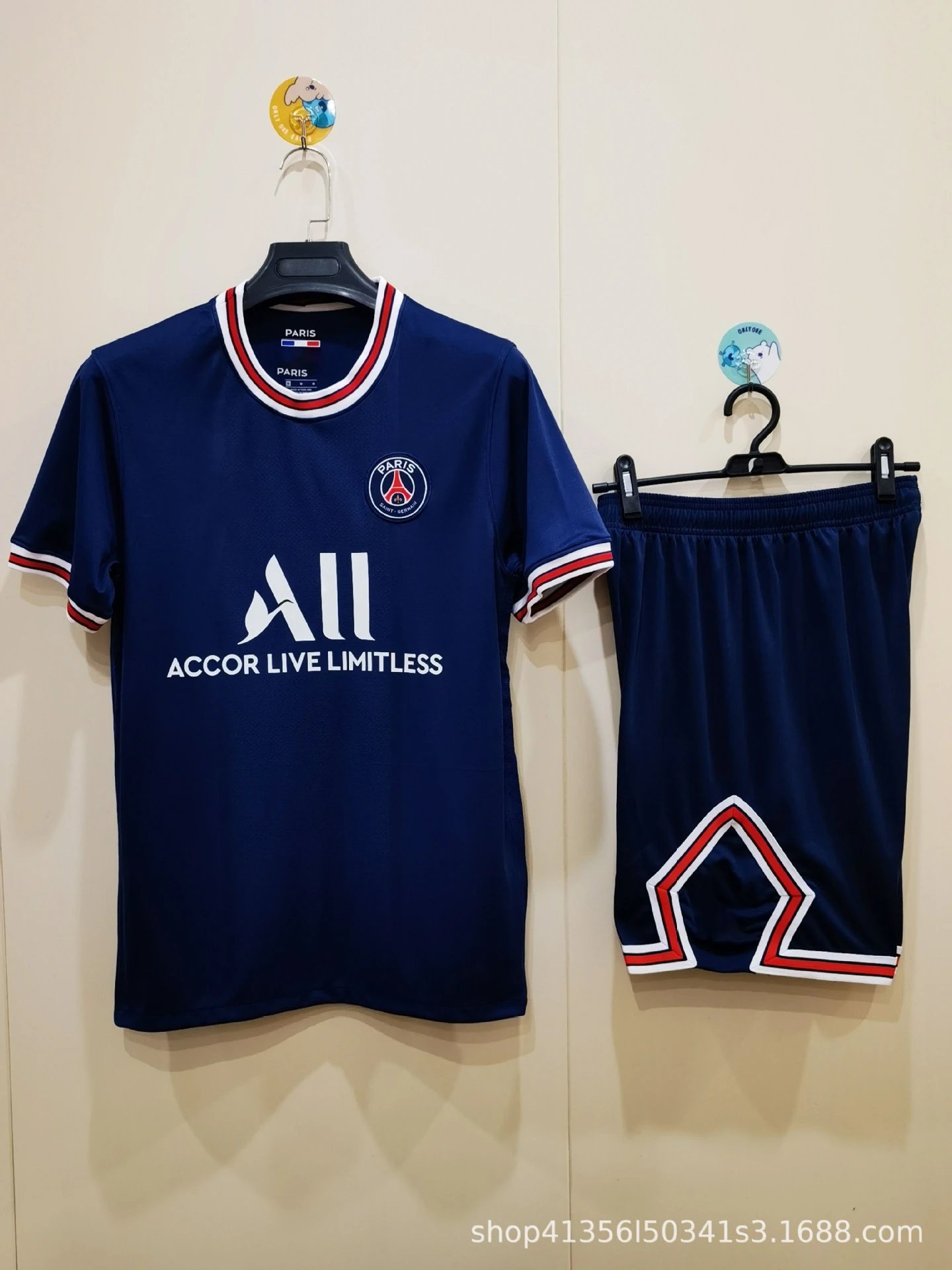 FC Barcelona 2023-24 Home Jersey Navy Blue Red Striped Football Kit - 20