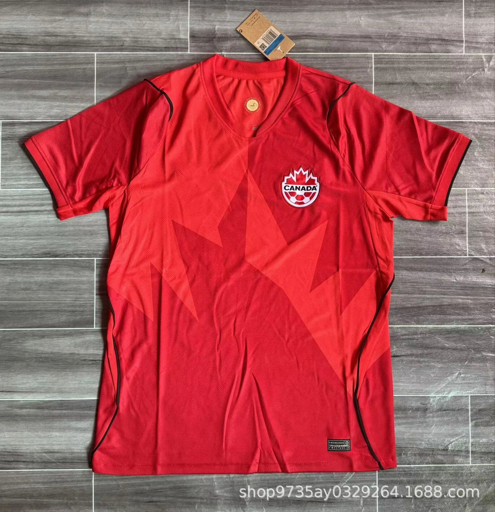 Design Canada National Team 2023 Alternate Jersey Black Red Graphic Jersey - 10