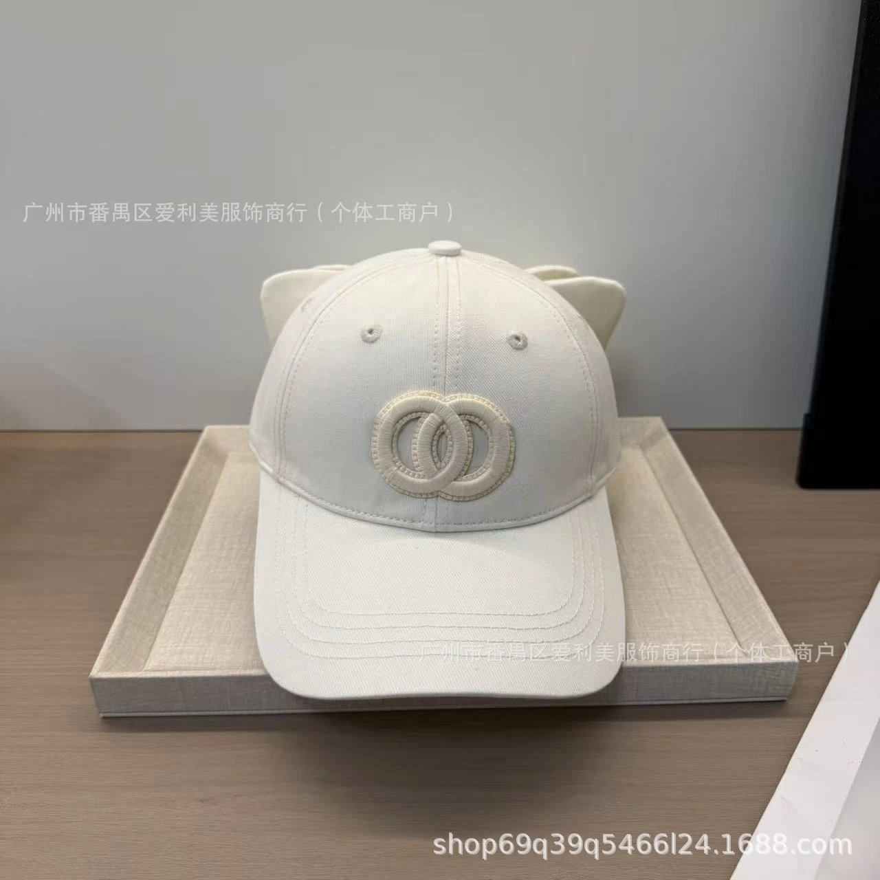 Chanel CC Logo Cat Ear Baseball Cap Light Blue - 15