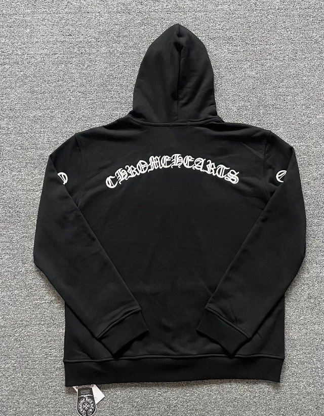 Design Hoodie White with Red Sleeve Logos - 55