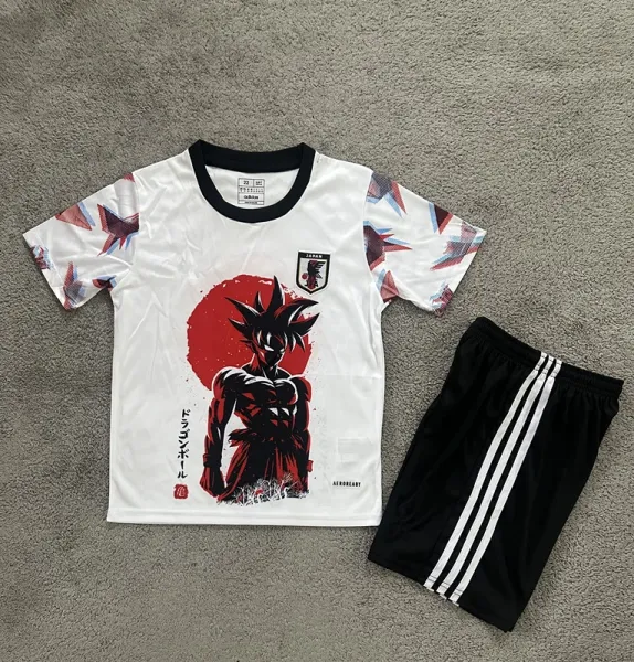 Japan Football Association x Dragon Ball Super Goku Graphic Jersey Set White / Black - 1