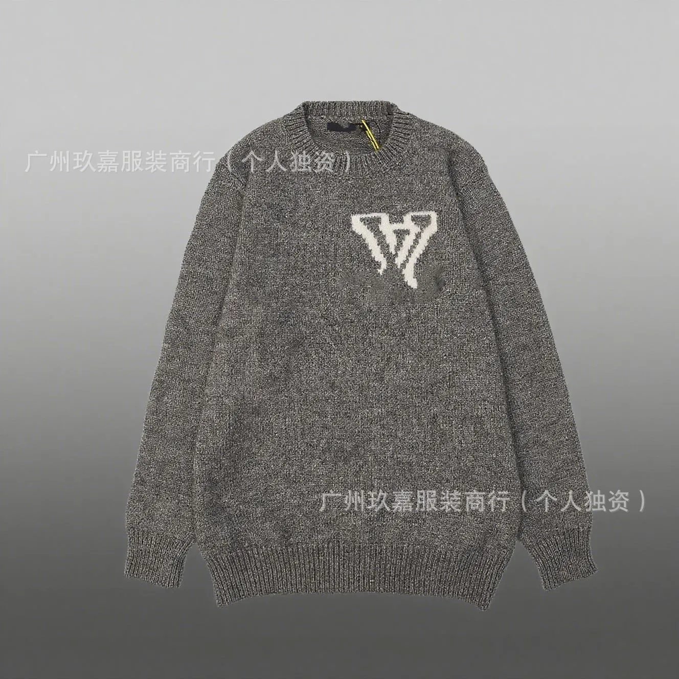 Design Paper Airplane Graphic Knit Sweater White - 30