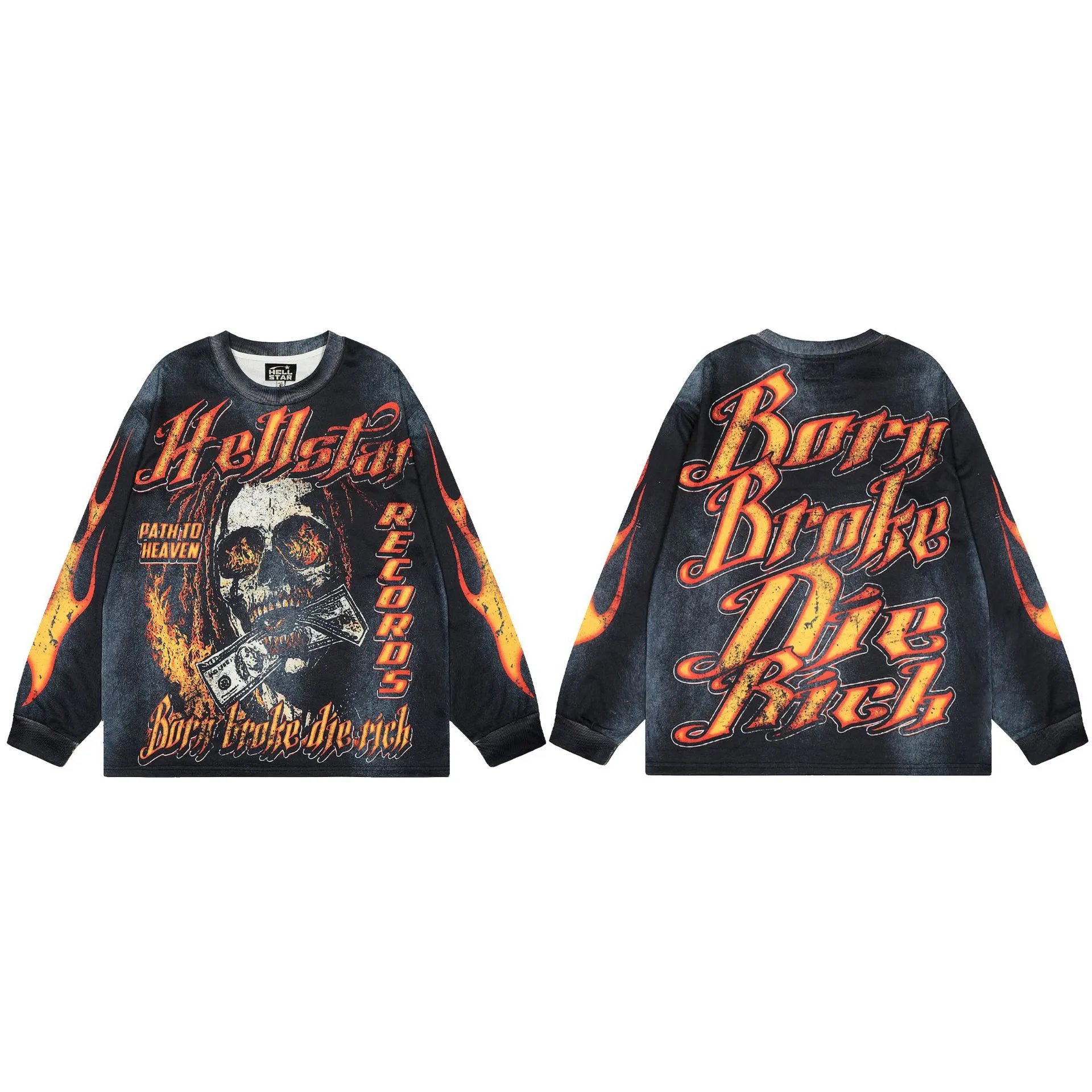 Hellstar Graphic Long-Sleeve Jersey White / Black - 14