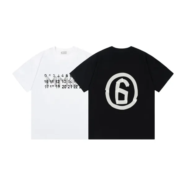 Maison Margiela Tabi Number 6 Washed Black T-Shirt - 10