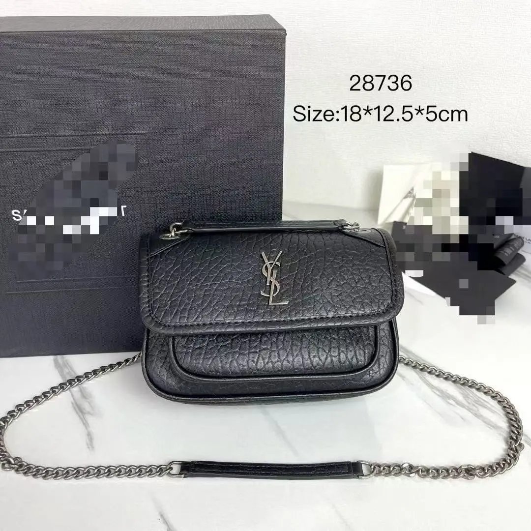 Saint Laurent Toy Loulou Chain Bag Olive Green Leather Shoulder Bag - 3