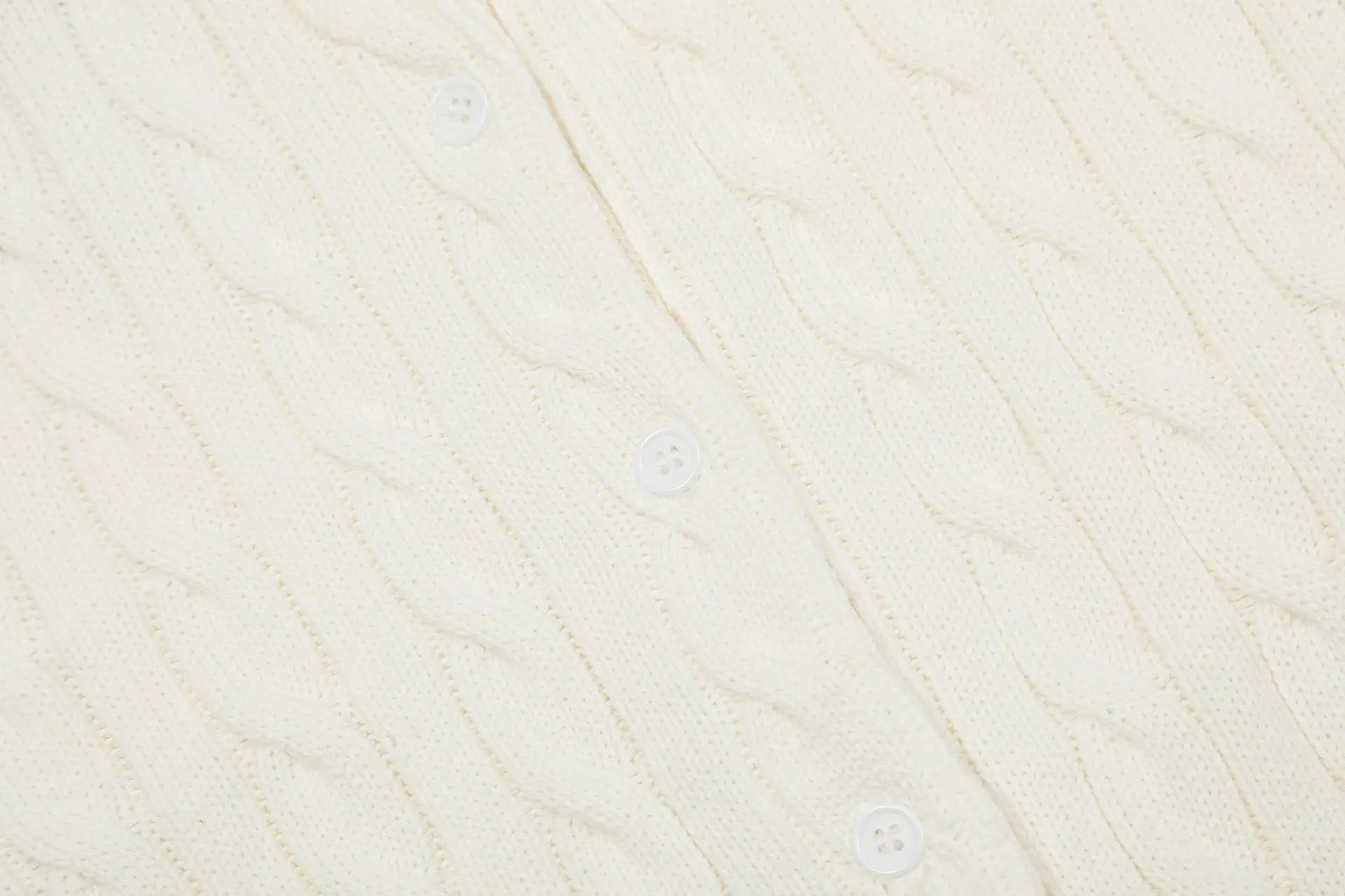 Polo Ralph Lauren Cable Knit Short Sleeve Cardigan Black - 7