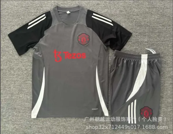 AFA Argentina National Team Training Kit Light Gray / Black Jersey and Shorts Set - 20