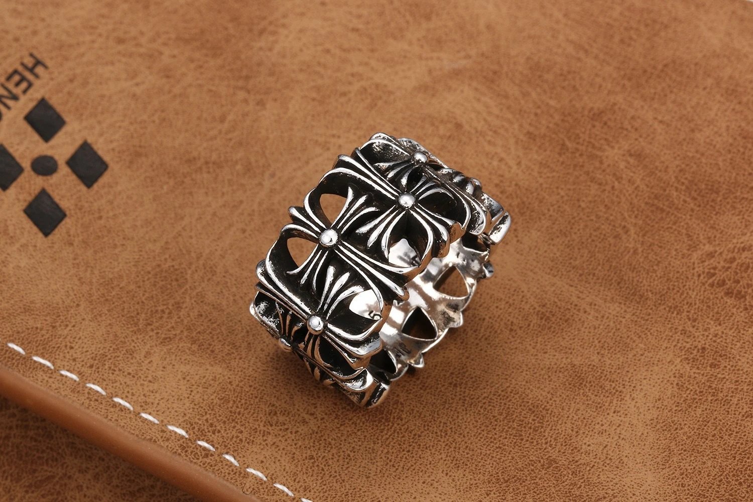 Chrome Hearts Cross Signet Ring Silver Jewelry - 9