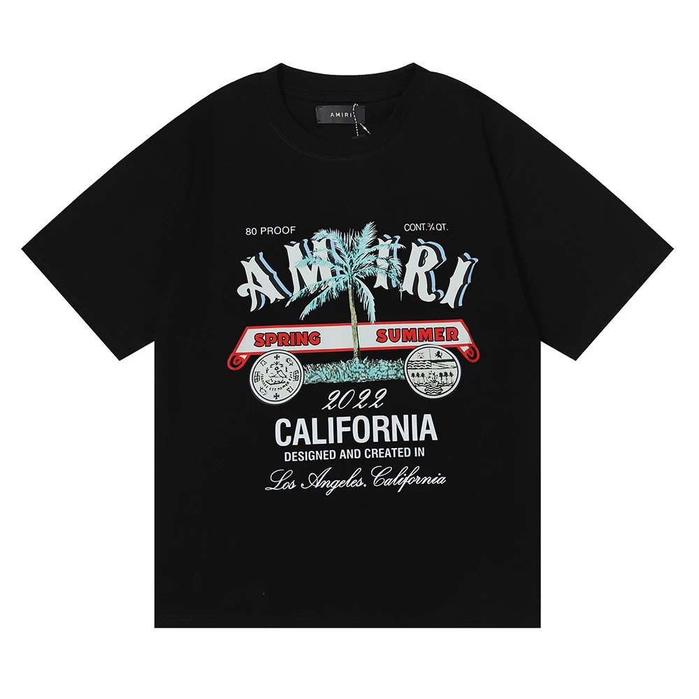 Amiri Monogram Logo T-Shirt Light Blue - 33