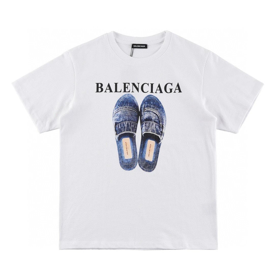 Balenciaga BB Logo Print White T-Shirt - 3