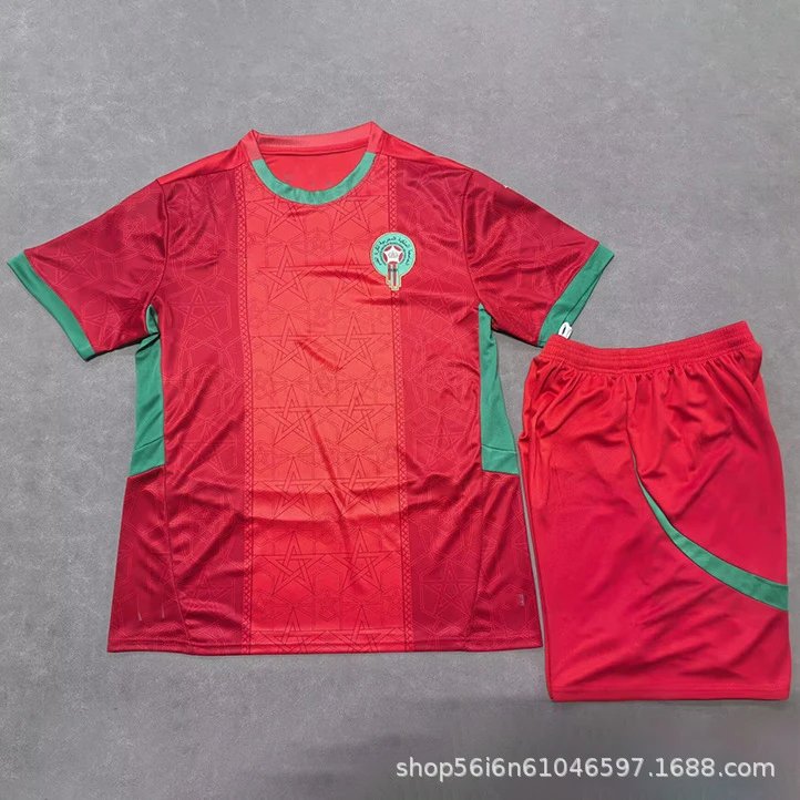 Design Feyenoord FC Home Kit Red White Black Jersey and Shorts Jersey - 46