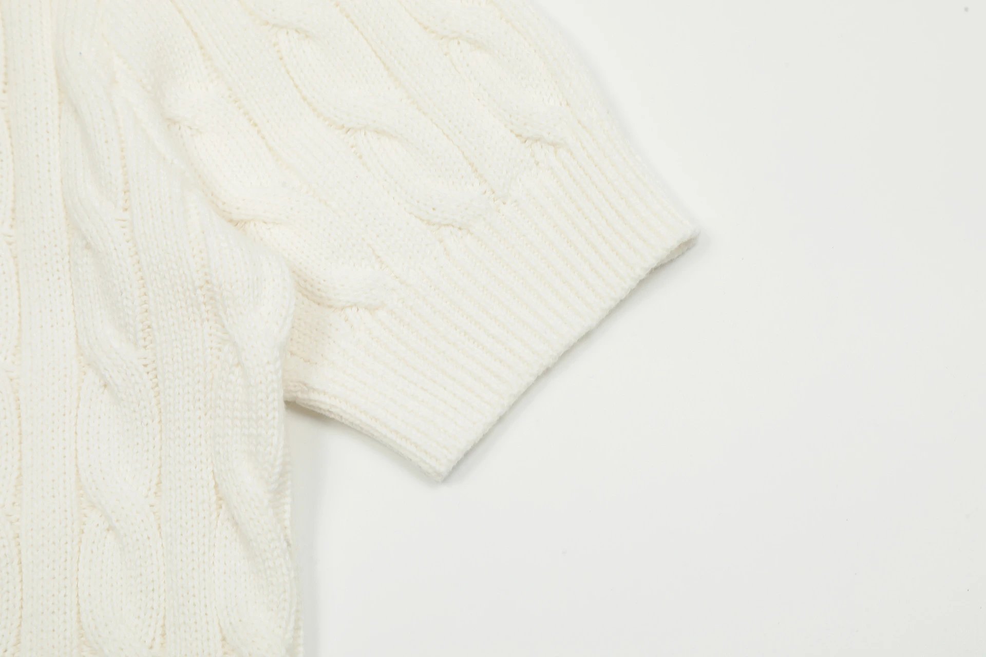 Polo Ralph Lauren Cable Knit Short Sleeve Cardigan Black - 8