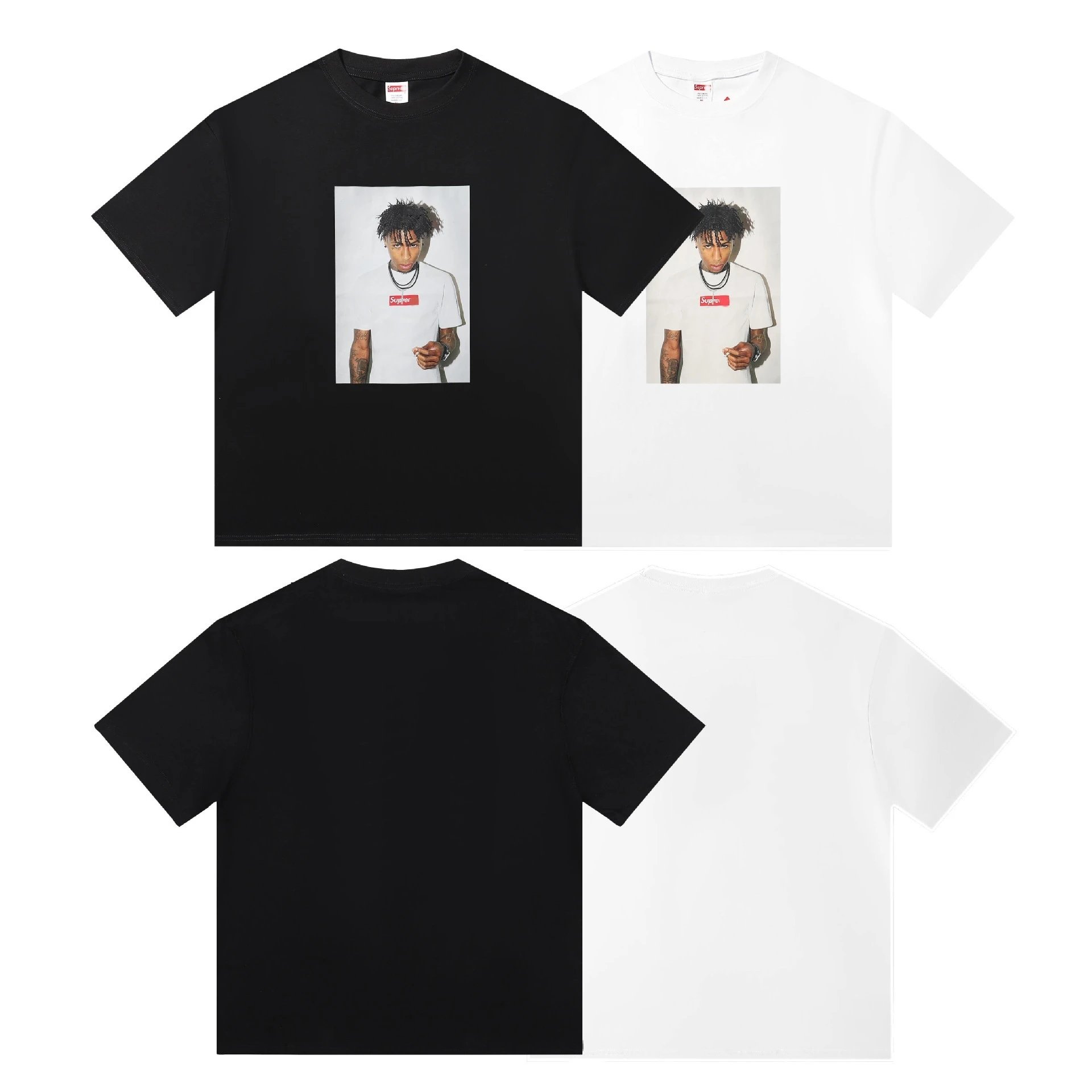Supreme Box Logo Distorted Print White T-Shirt - 8
